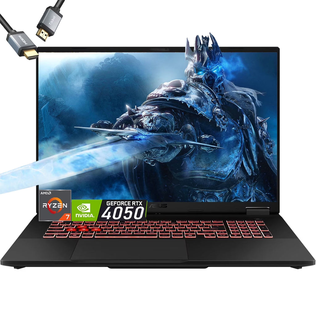 ASUS TUF A16 Gaming Laptop - AMD Ryzen 7 7445HS - RTX 4050 - Backlit Keyboard RGB - 16" WUXGA 144Hz - 32GB DDR5 RAM - 1TB PCIe SSD - Windows 11 - 2025 N518079
