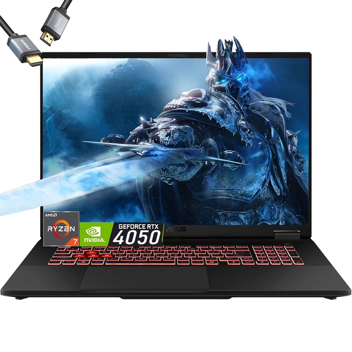 ASUS TUF A16 Gaming Laptop - AMD Ryzen 7 7445HS - RTX 4050 - Backlit Keyboard RGB - 16" WUXGA 144Hz - 32GB DDR5 RAM - 1TB PCIe SSD - Windows 11 - 2025 N518079