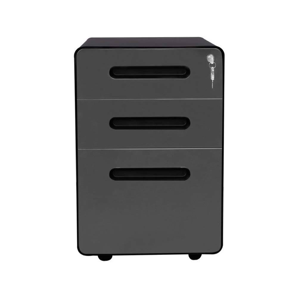 3-Drawer Metal Mobile File Cabinet with Locking Keys V9138