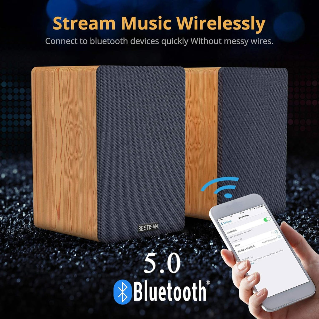 Bluetooth Bookshelf Speakers with Optical Input P794