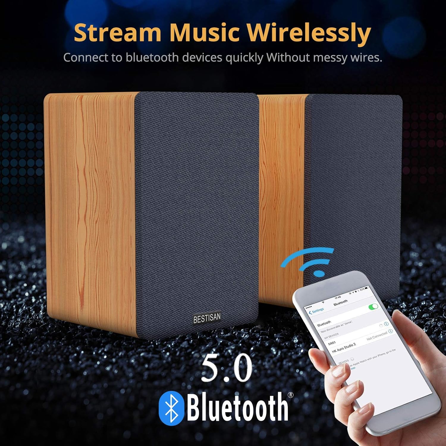 Bluetooth Bookshelf Speakers with Optical Input P794