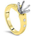 Diamond Semi Mount Cathedral Engagement Ring 14K Setting Y32516