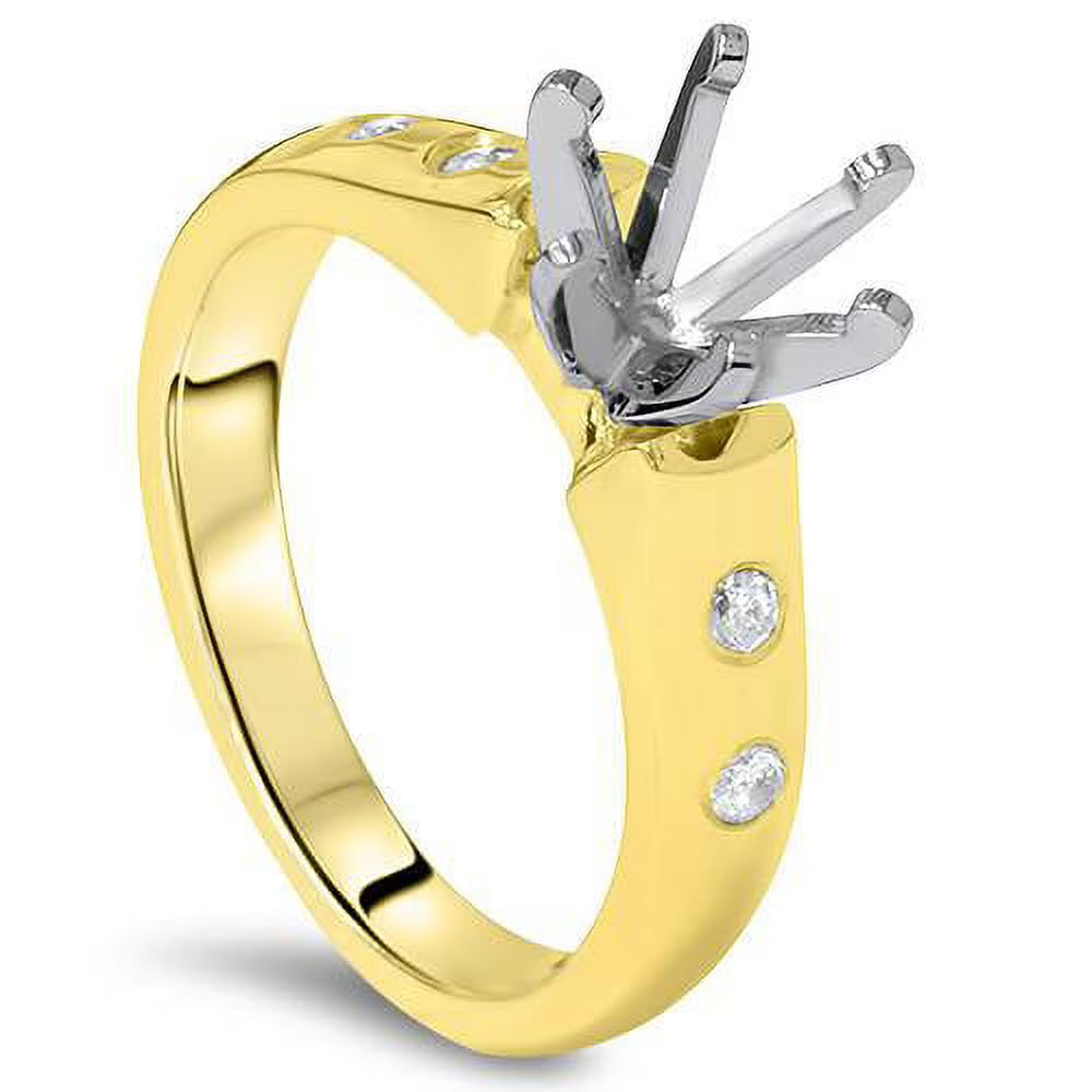 Diamond Semi Mount Cathedral Engagement Ring 14K Setting Y32516