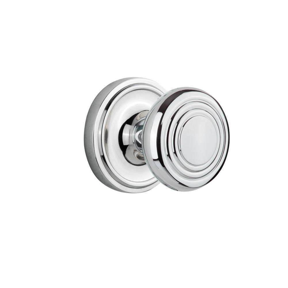 Classic Rosette Passage Door Knob, Bright Chrome H162547