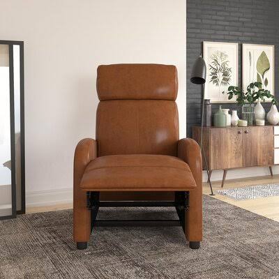 Camel Faux Leather Manual Standard Recliner L68577
