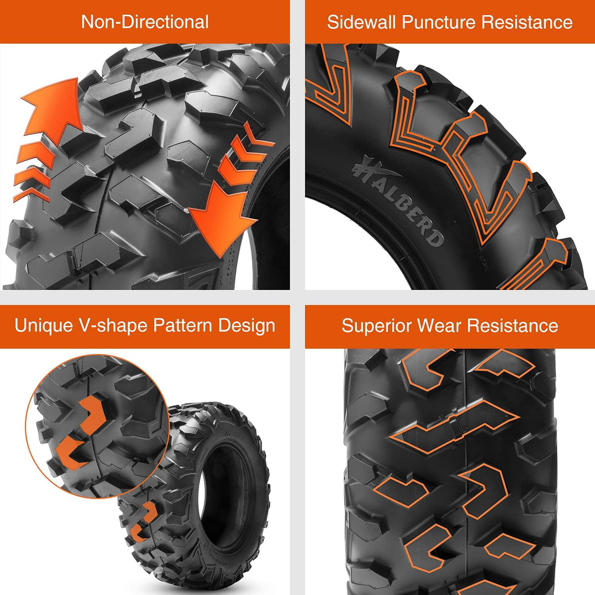 26x9-12 & 26x11-12 6PR All Terrain ATV UTV Off-Road Tires (Set of 4) O331967