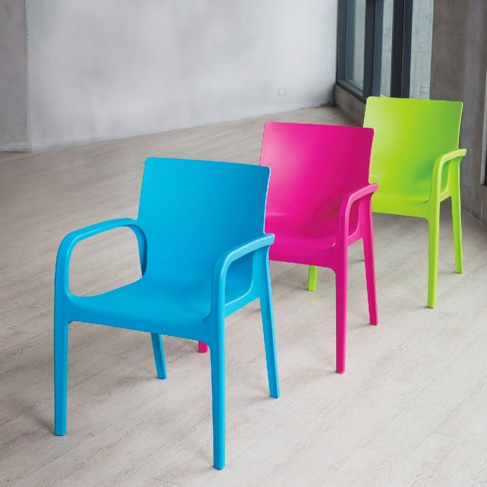 Green Stackable Dining Armchair, Set of 2 J237465