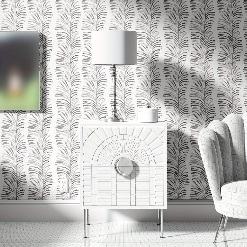 Modern Leaves Branch Peel And Stick Wallpaper H465