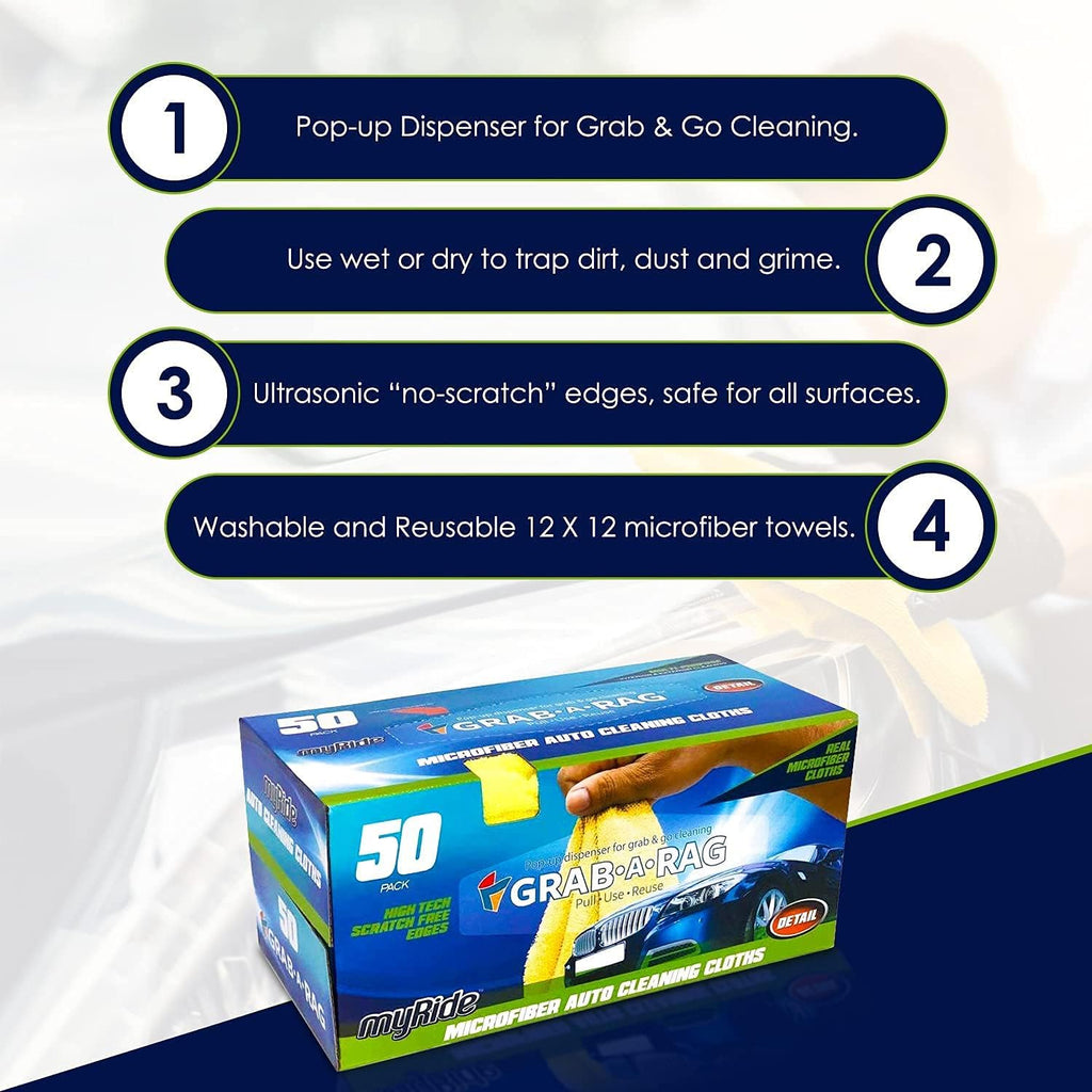 Microfiber Cleaning Cloth, Lint-Free Reusable Towel, Pack of 200 (11.7" x 12.3") R516782
