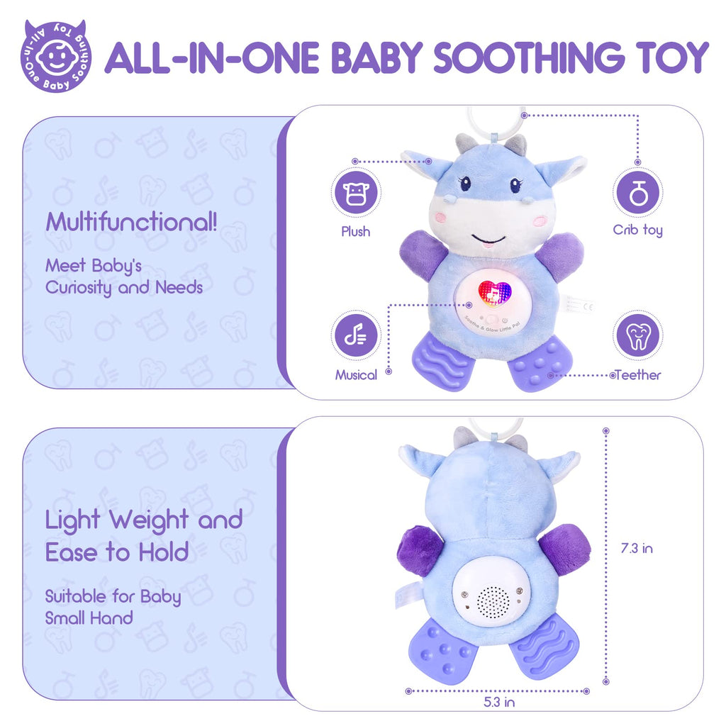 BPA Free Washable Plush Baby Teething Toys with Soft Light and Hook for Crib X32615