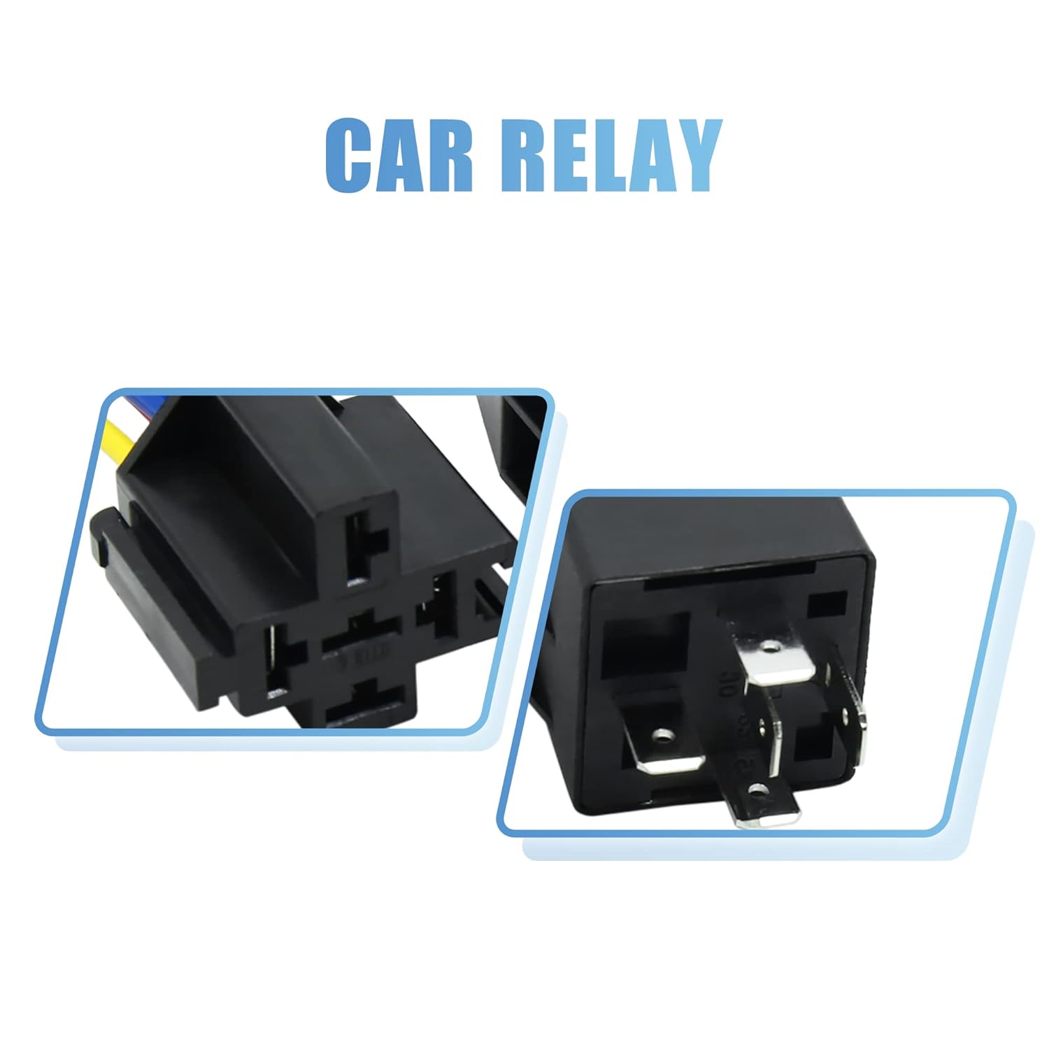 3pcs 5 Pin DC 36V 40A Car Motor Relay with Harness O18982