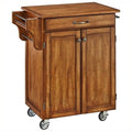 Wood Top Kitchen Cart in Warm Oak P1639