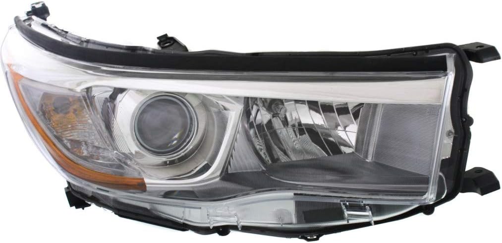 Passenger Side Halogen Headlight for Toyota Highlander 2014 2015 2016 X685