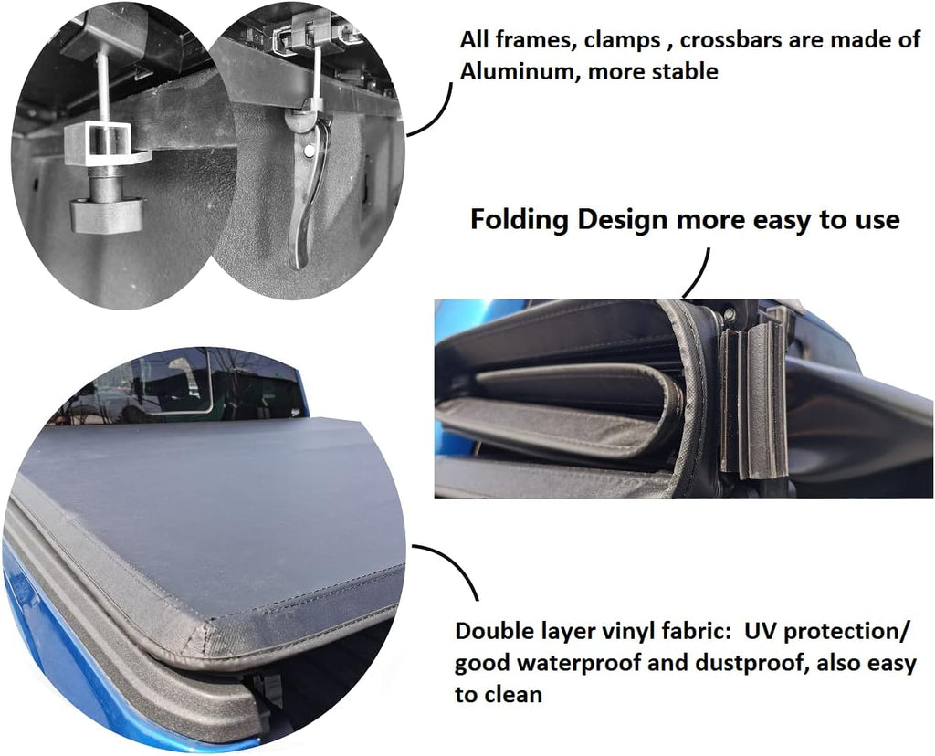 Soft Tri-Fold Truck Tonneau Cover for 5ft Bed T828