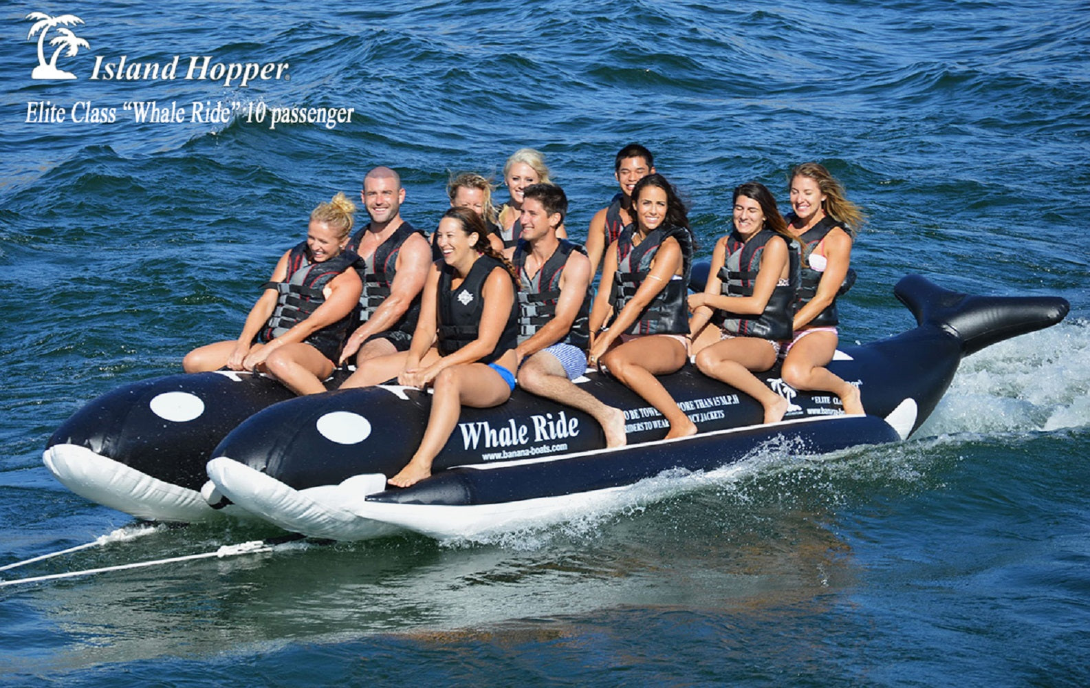 18' Inflatable 10 Person Banana Water Sled Y159870