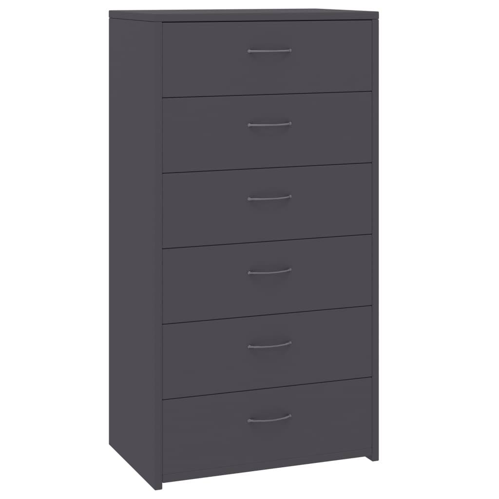 White 6 Drawer Sideboard Chipboard E313
