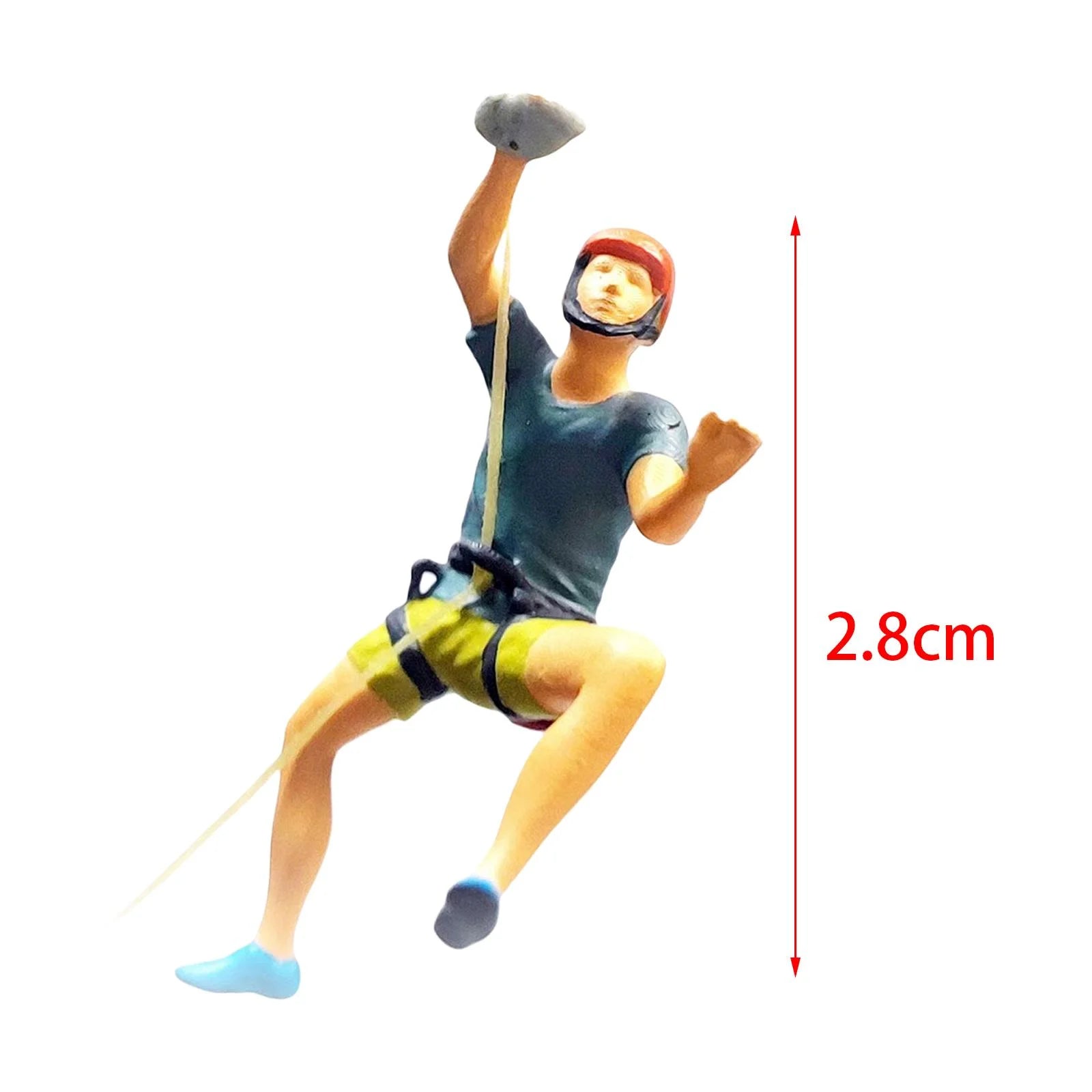 1/64 Scale Climbing People Figurines Mini People Model for Diorama Dollhouse O276379