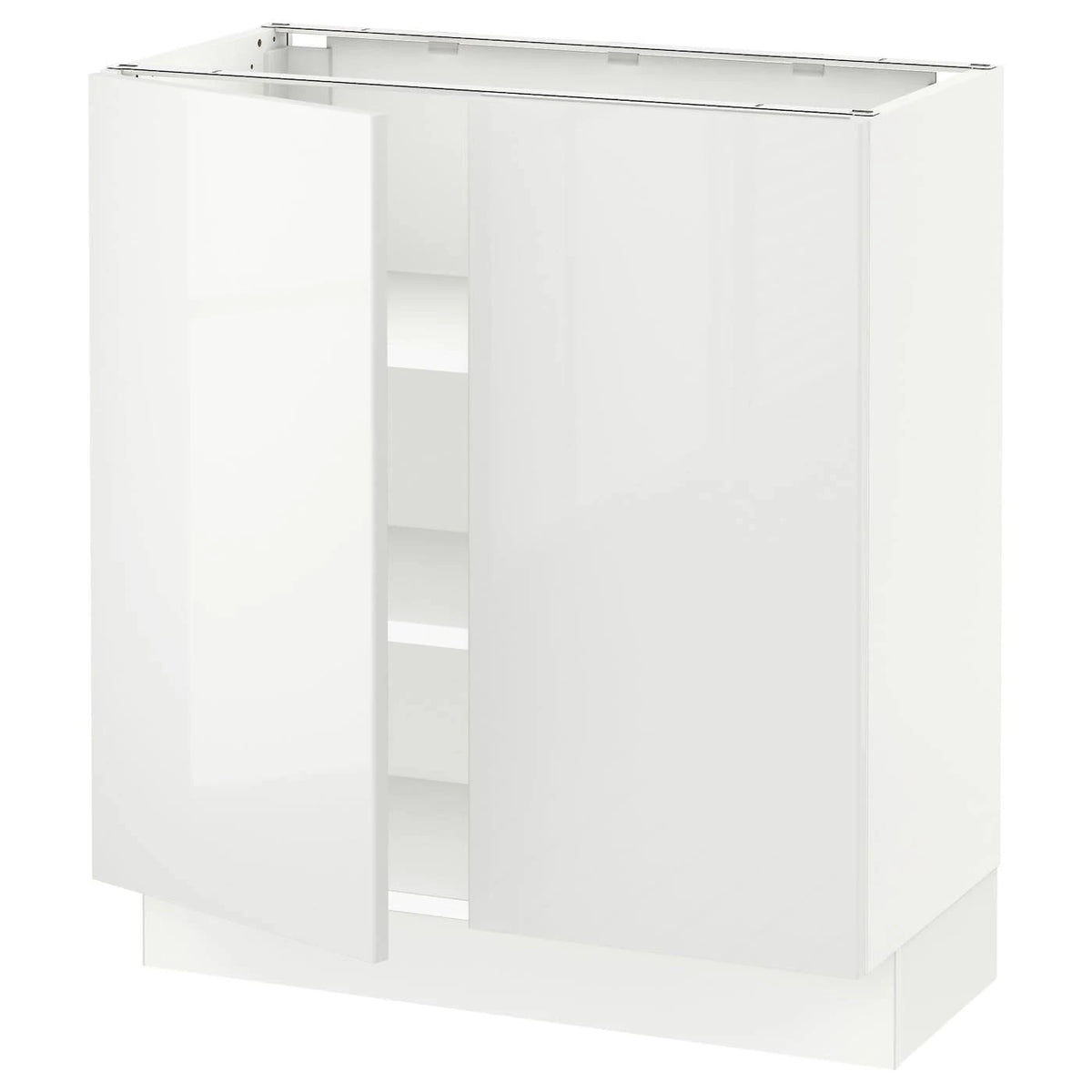 White Base Cabinet with Shelves and 2 Doors R3385