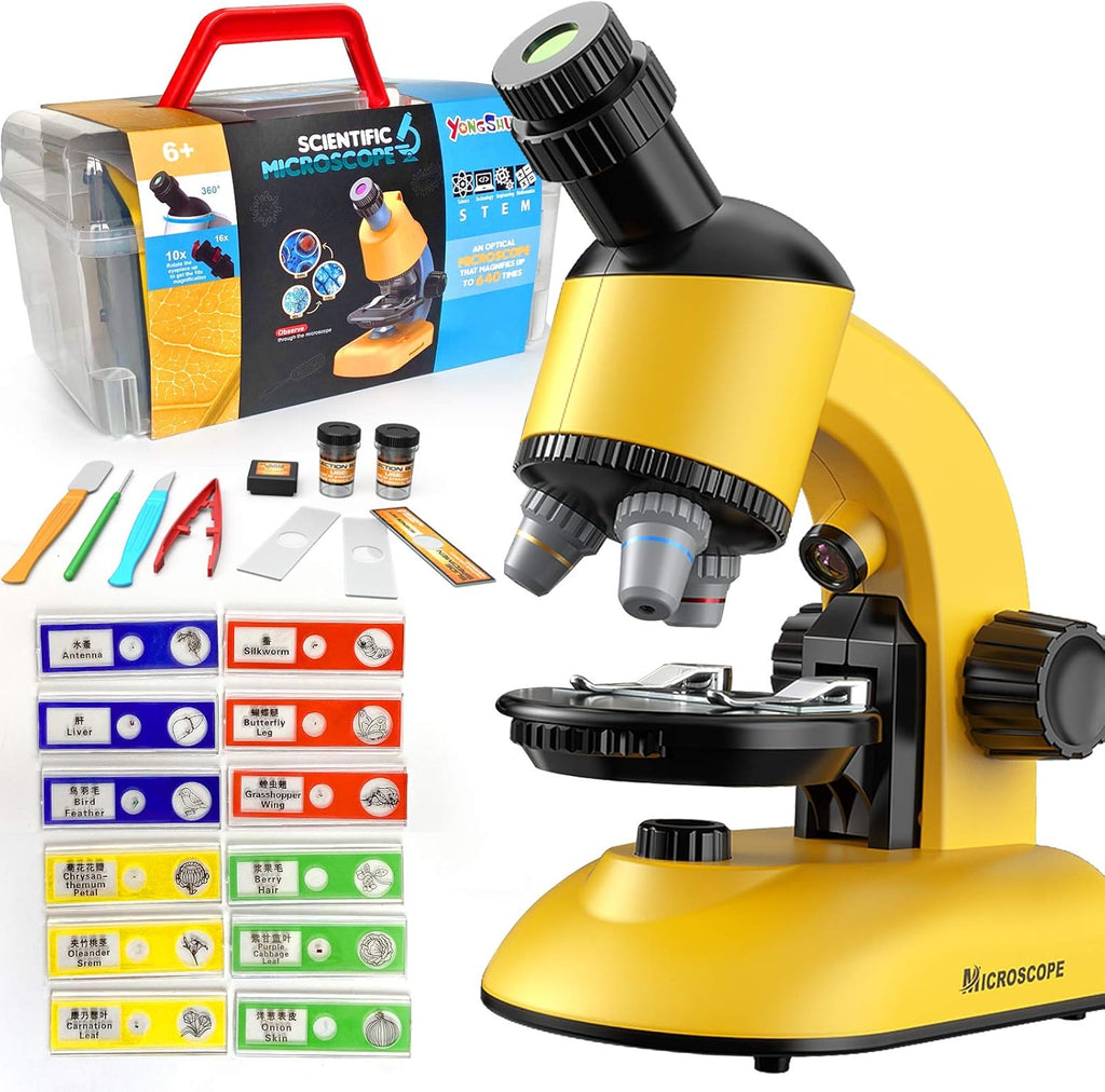 40X-1200X LED Microscope Kit with Slides X8210