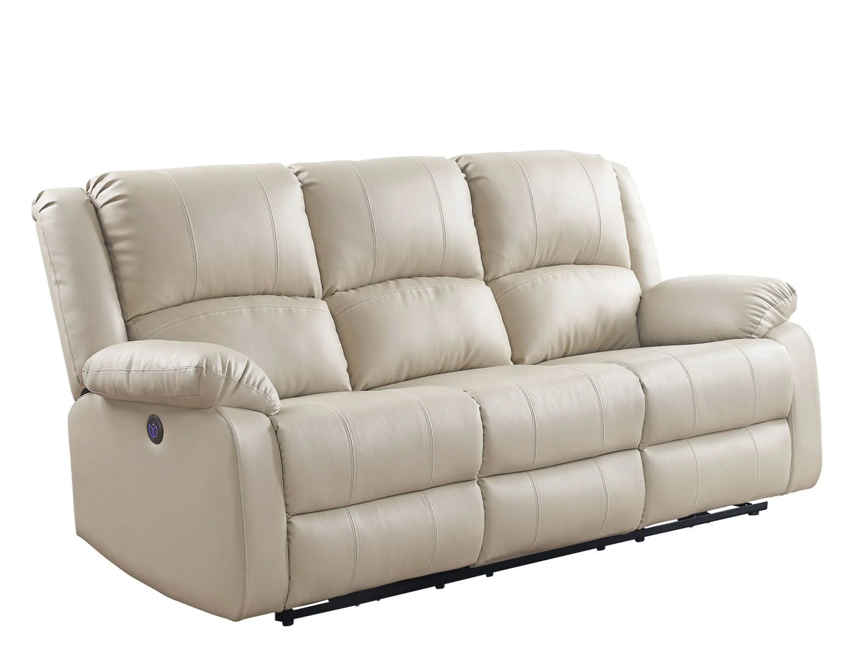 Beige PU Power Motion Sofa F54797