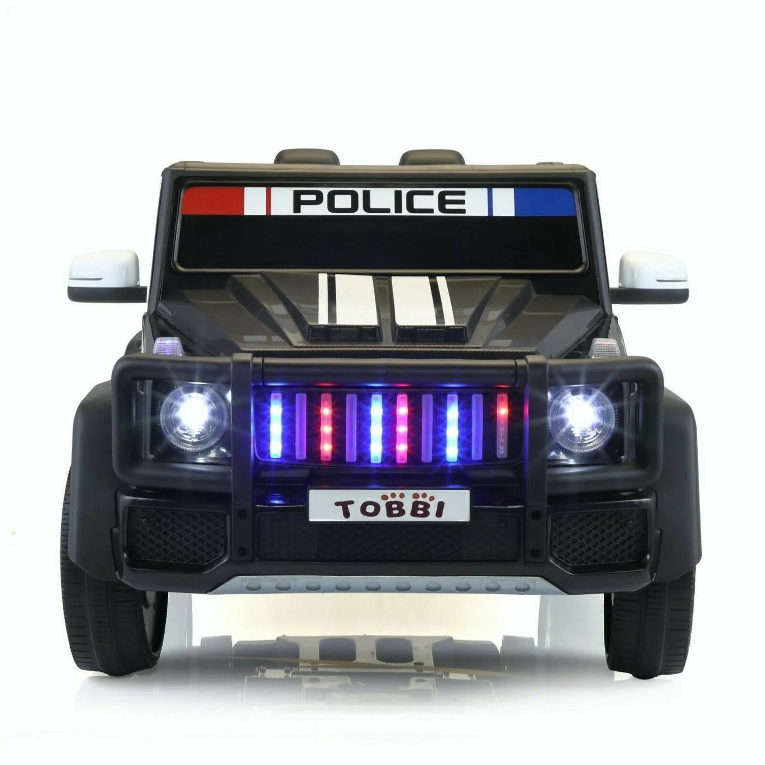 Black 12V Police Kids Ride on Car with Remote Control D606050