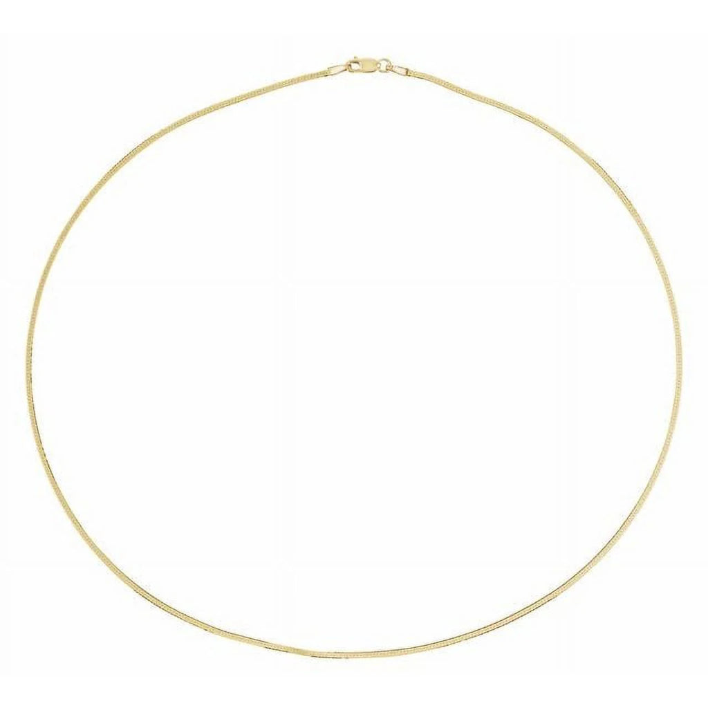 14K Yellow 1.6 mm Herringbone 24" Chain Q650