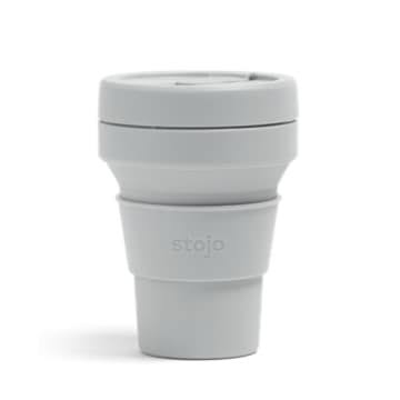 12 oz Cashmere Grey Collapsible Silicone Coffee Cup P306