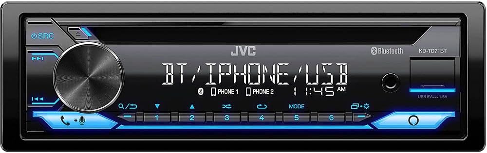 Bluetooth Car Stereo Receiver with USB Port, AM/FM Radio, CD and MP3 Player, Single DIN, 13-Band EQ Y994911
