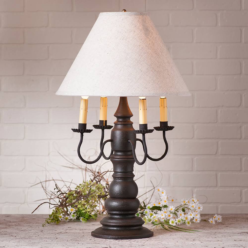 Americana Black Lamp with Shade O5269