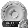 24 1/4x22OD x 1 1/2x22P Hand-Painted Platinum Ceiling Medallion A300