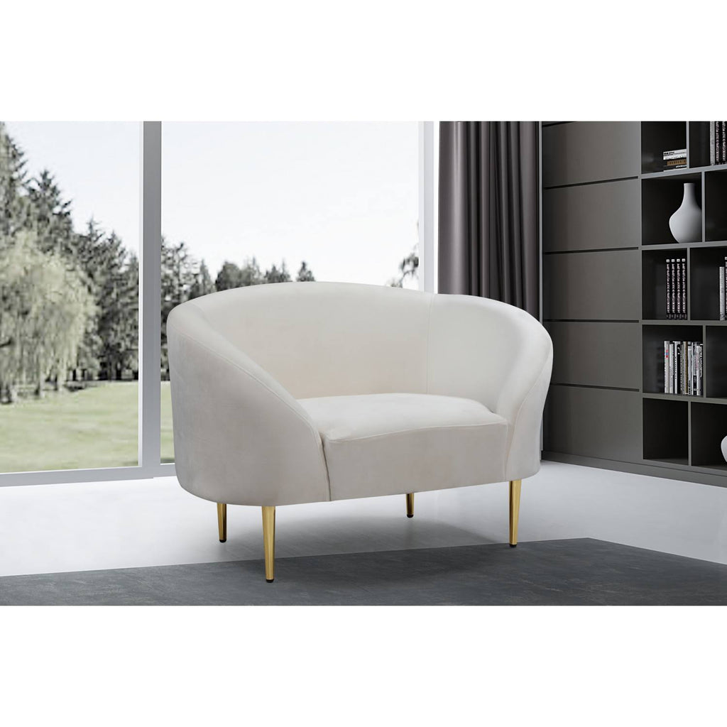 Cream Velvet Chair K357244