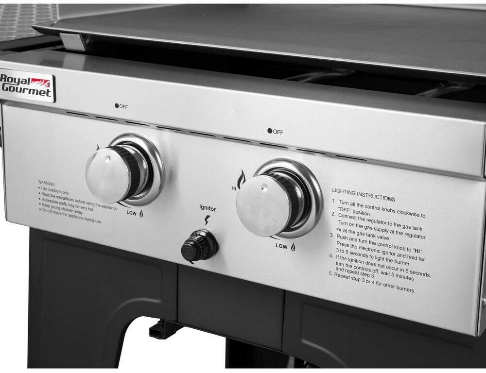 2-Burner BBQ Gas Grill Griddle L4573