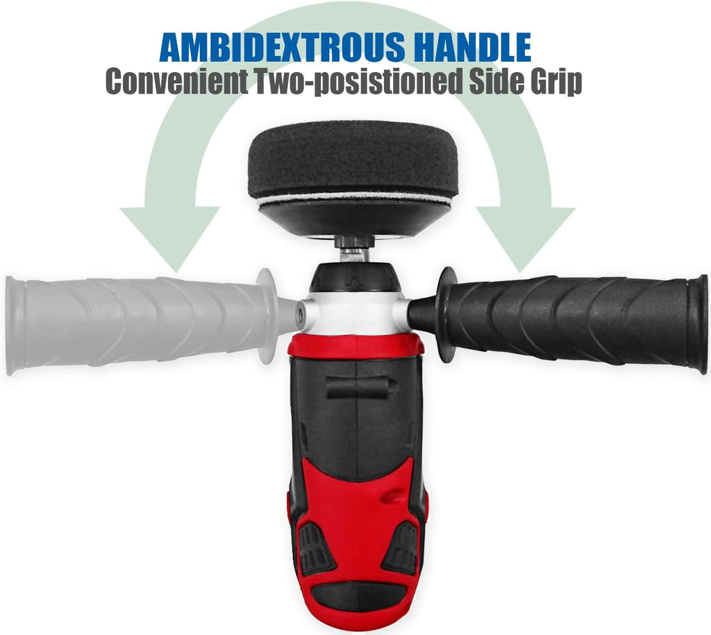 12V Cordless 3" Mini Polisher Tool Set with 2 Li-ion Batteries, Charger, and Accessory Kit G552