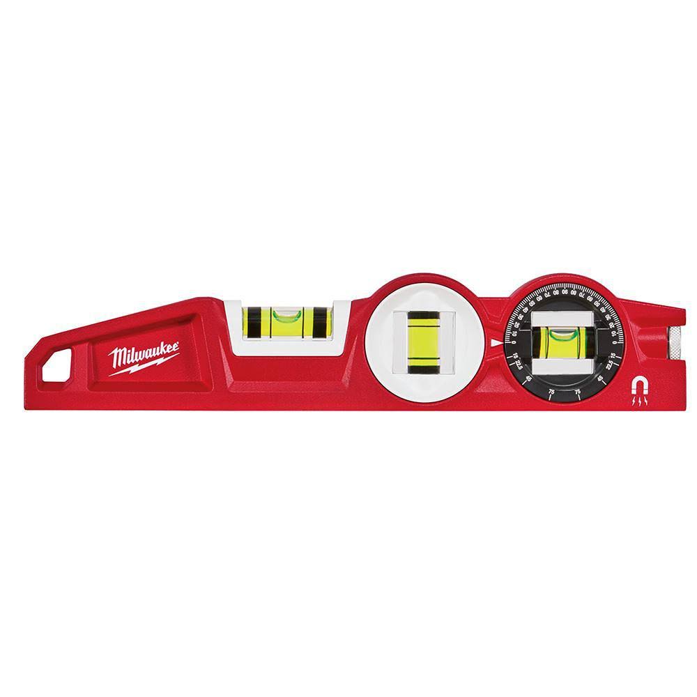 10 in. 360-Degree Locking Die Cast Torpedo Level with 25 ft. Stud Tape Measure J6994