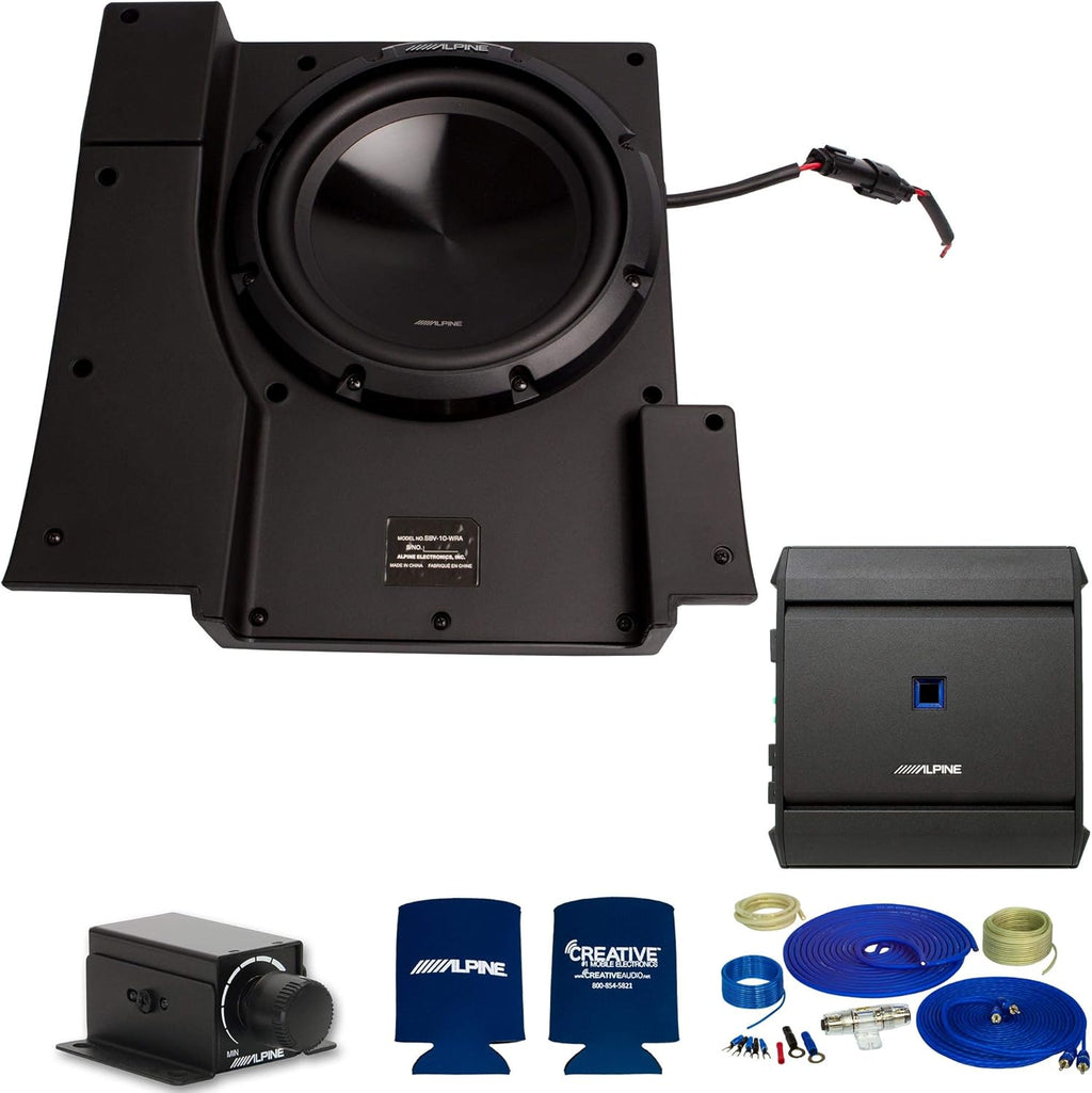 10-Inch Subwoofer with Amplifier, Wire kit and bass knob X164716