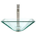 Crystal Brushed Nickel Vessel Faucet Ensemble V55510