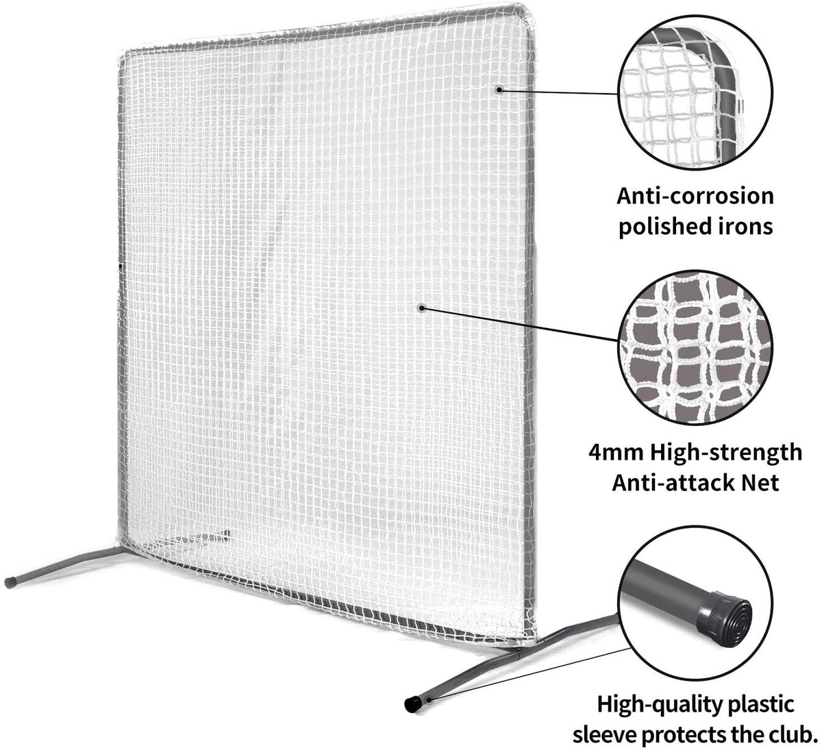 Black 7ftx7ft Baseball Net L204090