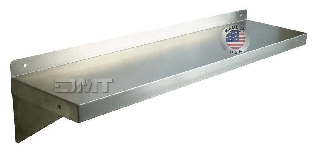 Stainless Wall Shelf 48 x 10 Deep 16 Gauge 304 L Steel G24229