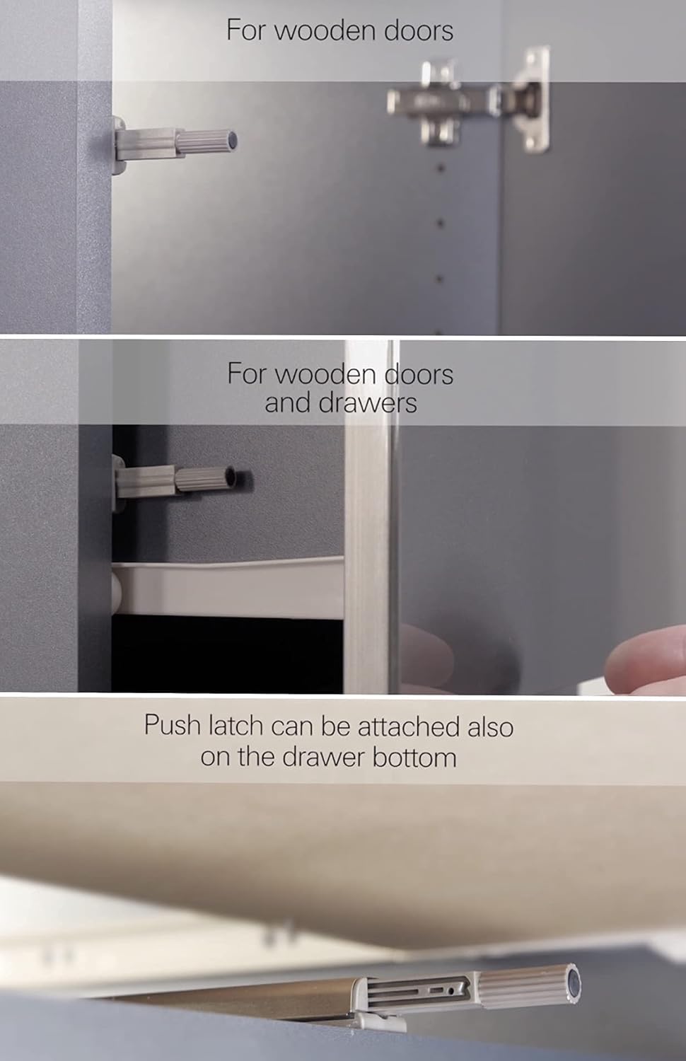 Push to Open Door Latch for Cabinet Doors and Drawer (20 Pack) R3995