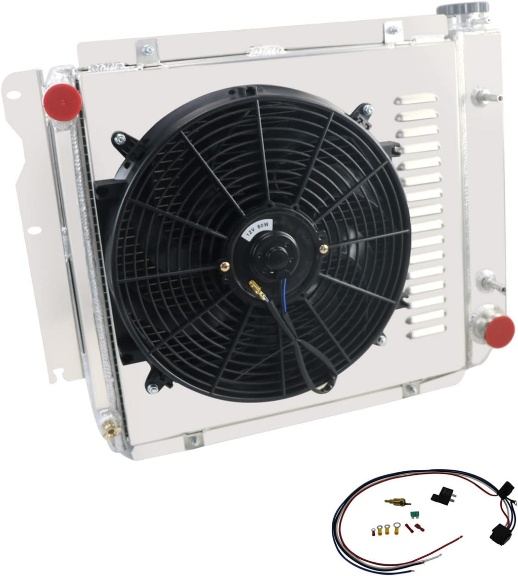 4 Row Core Radiator with Fan Shroud and Relay V3988