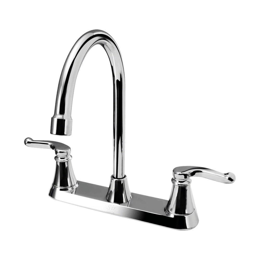 Brushed Nickel Double Handle Kitchen Faucet A3997