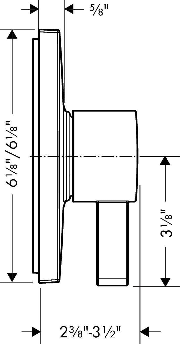 Matte White 6-inch Wide Shower Valve Trim W125842