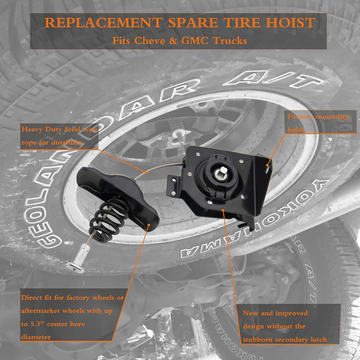 Spare Tire Hoist Carrier Pack of 2 A13687