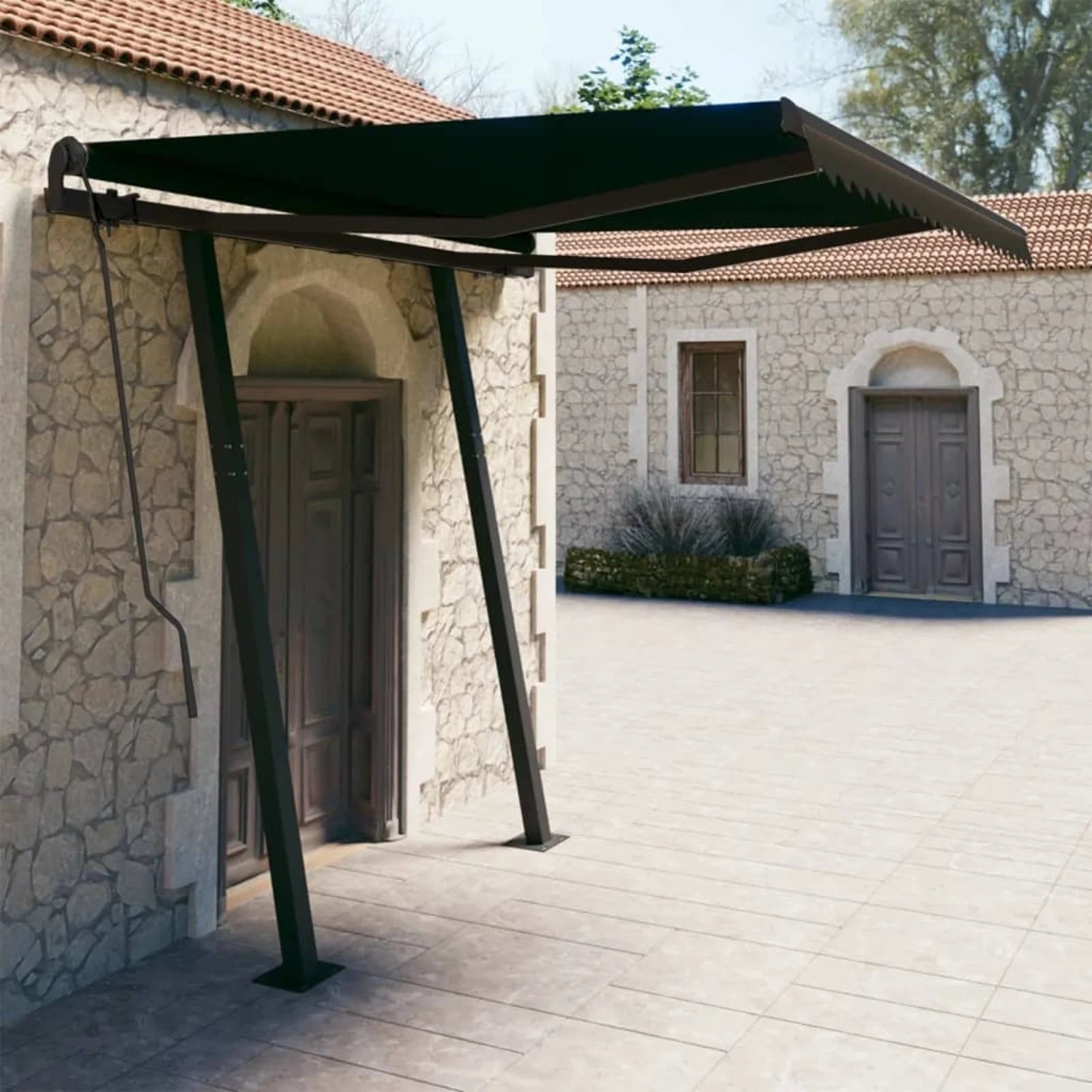 Manual Shelter Sun Shade Patio Canopy 118.1 X 98.4 Inches Y8775