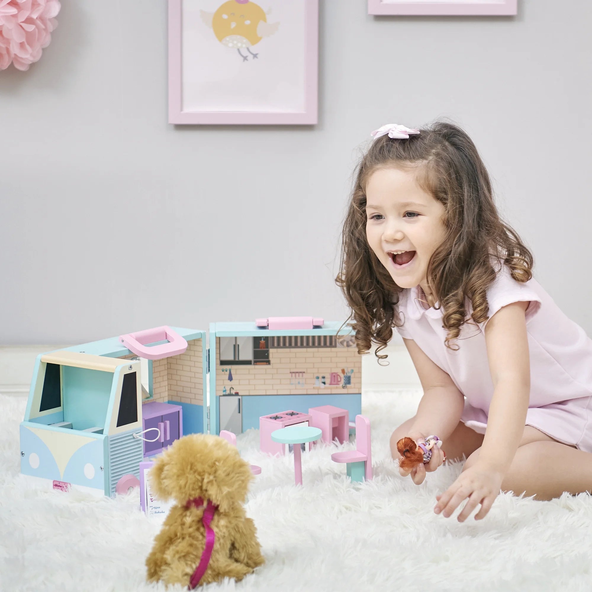 Portable Food Truck Dollhouse Set G6256