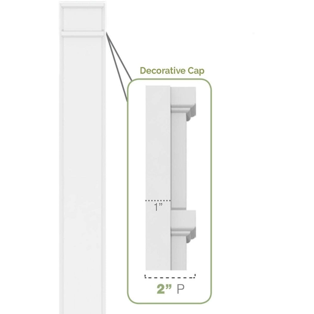 Flat Panel PVC Pilaster with Capital and Base (Pair) G1793