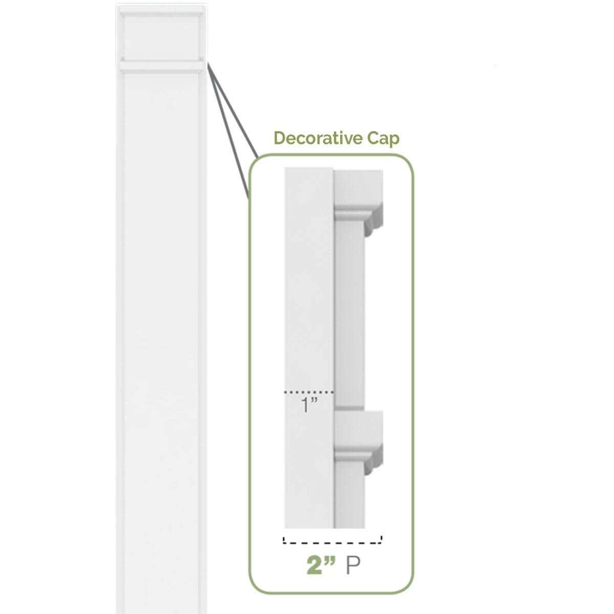Flat Panel PVC Pilaster with Capital and Base (Pair) G1793