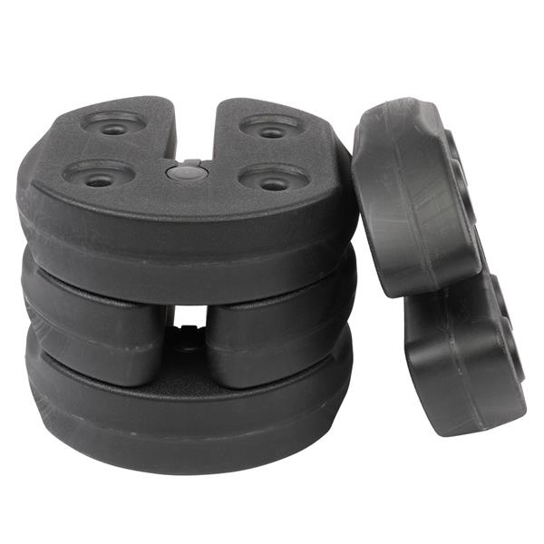 4pcs Tent Shade Canopy Water Fillable Weight Plates Black B92567