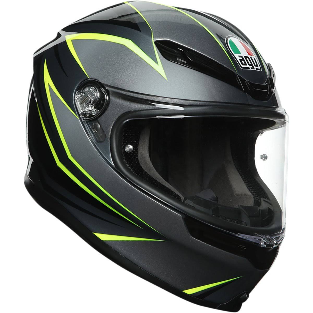Flash Grey/Black/Lime Motorcycle Helmet N613