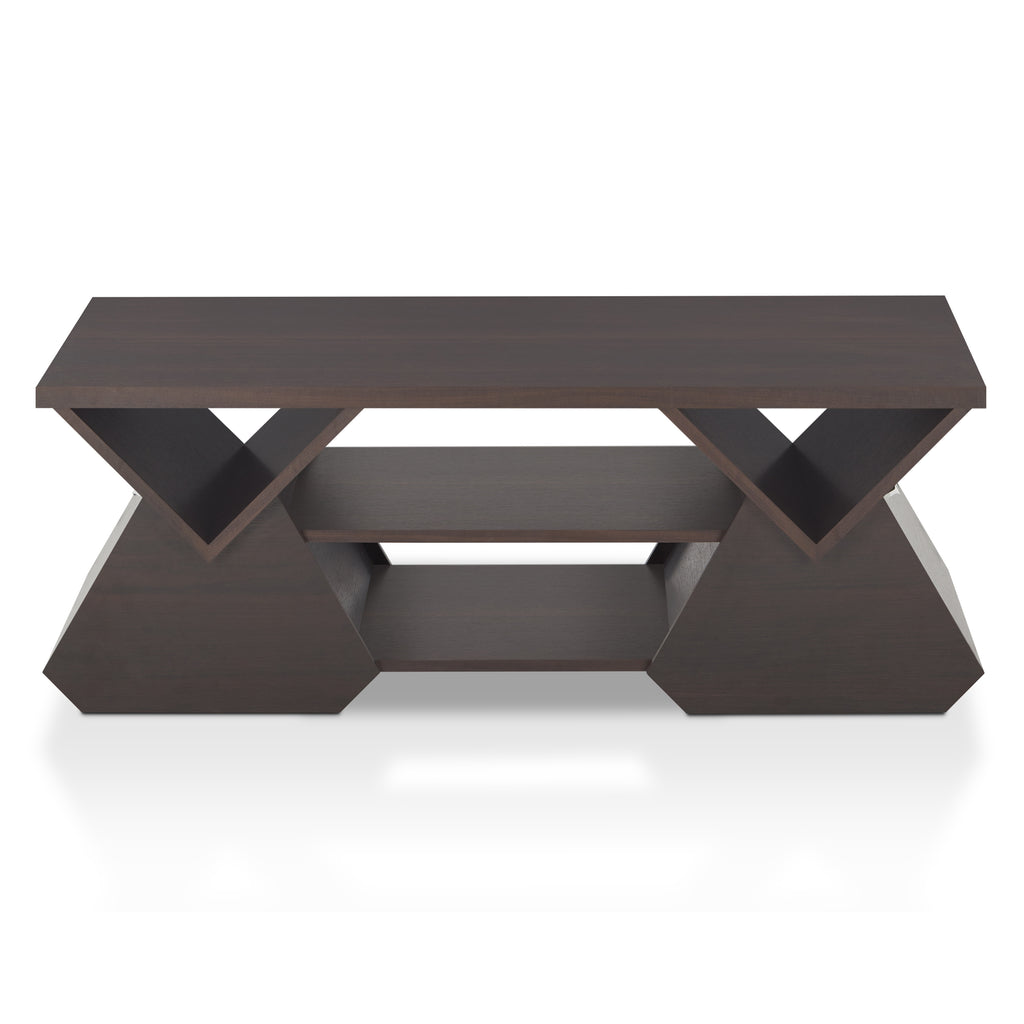 Espresso Wood Storage Coffee Table E4078